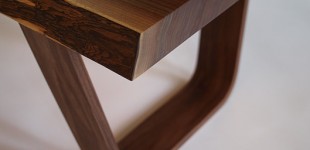Black Walnut Loop Leg Bench