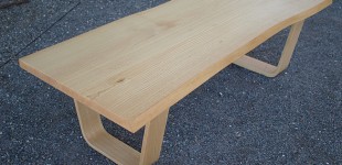 White Ash Loop Leg Bench