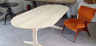 Quartersawn White Ash Trestle Table