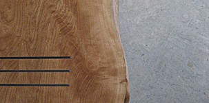 Bench: Black Cherry & Cold Rolled Steel
